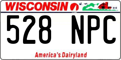WI license plate 528NPC
