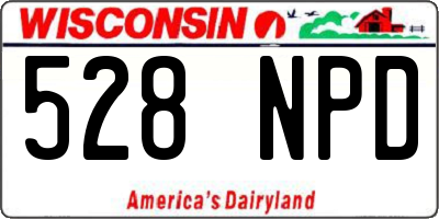 WI license plate 528NPD