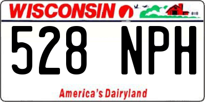 WI license plate 528NPH