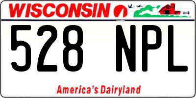 WI license plate 528NPL