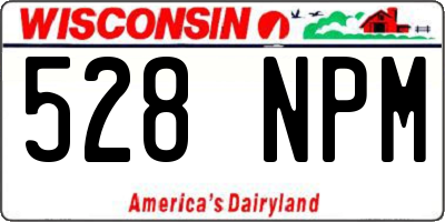 WI license plate 528NPM