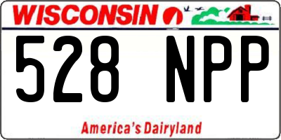 WI license plate 528NPP