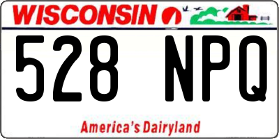 WI license plate 528NPQ
