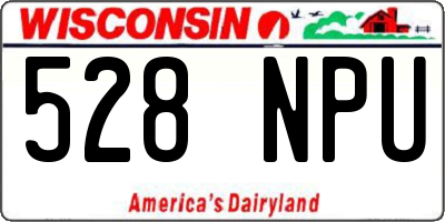 WI license plate 528NPU