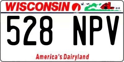 WI license plate 528NPV