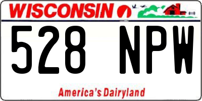 WI license plate 528NPW