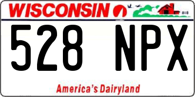 WI license plate 528NPX