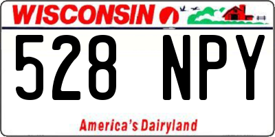 WI license plate 528NPY