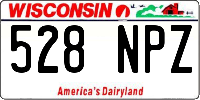 WI license plate 528NPZ