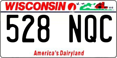 WI license plate 528NQC