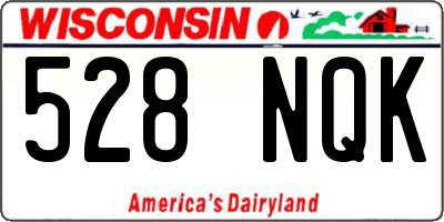 WI license plate 528NQK