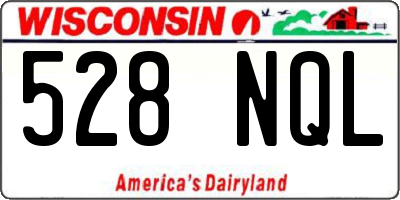 WI license plate 528NQL