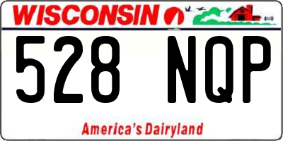 WI license plate 528NQP