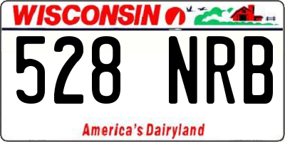 WI license plate 528NRB