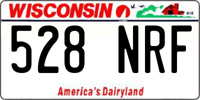 WI license plate 528NRF