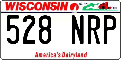 WI license plate 528NRP