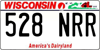 WI license plate 528NRR