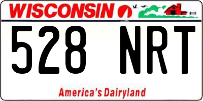 WI license plate 528NRT