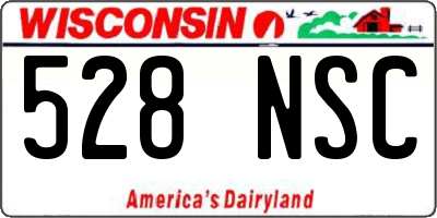 WI license plate 528NSC