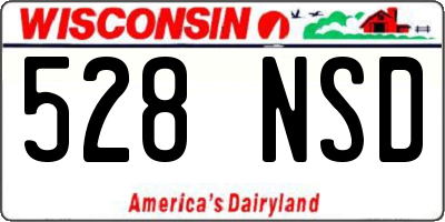 WI license plate 528NSD