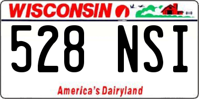 WI license plate 528NSI