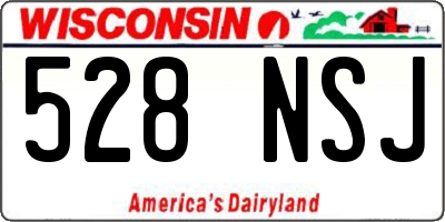 WI license plate 528NSJ
