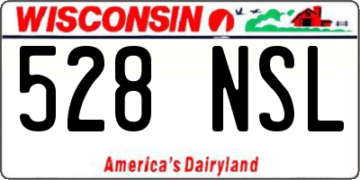 WI license plate 528NSL