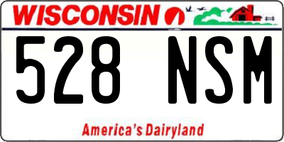 WI license plate 528NSM