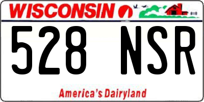 WI license plate 528NSR