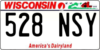 WI license plate 528NSY