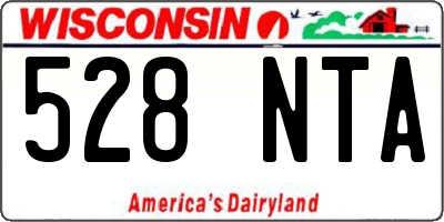 WI license plate 528NTA
