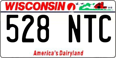 WI license plate 528NTC