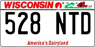 WI license plate 528NTD