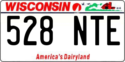WI license plate 528NTE