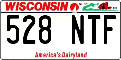 WI license plate 528NTF