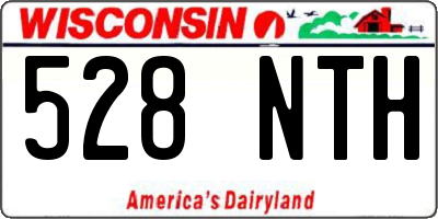WI license plate 528NTH