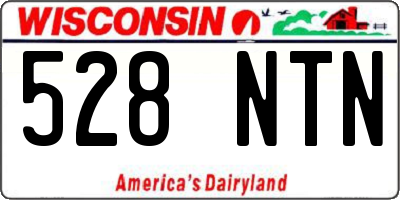 WI license plate 528NTN