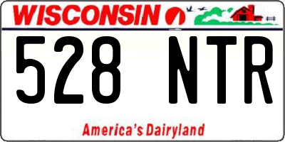 WI license plate 528NTR