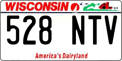WI license plate 528NTV