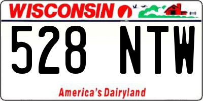 WI license plate 528NTW