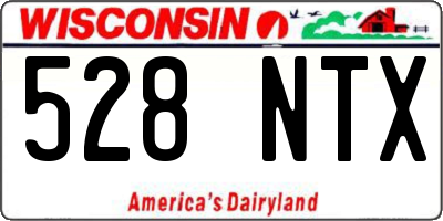 WI license plate 528NTX