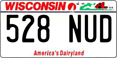 WI license plate 528NUD