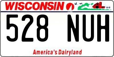 WI license plate 528NUH