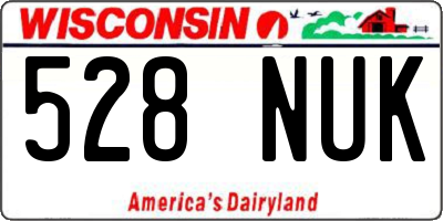 WI license plate 528NUK
