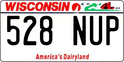 WI license plate 528NUP