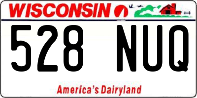 WI license plate 528NUQ