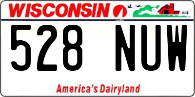 WI license plate 528NUW