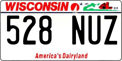 WI license plate 528NUZ