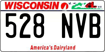 WI license plate 528NVB