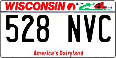 WI license plate 528NVC